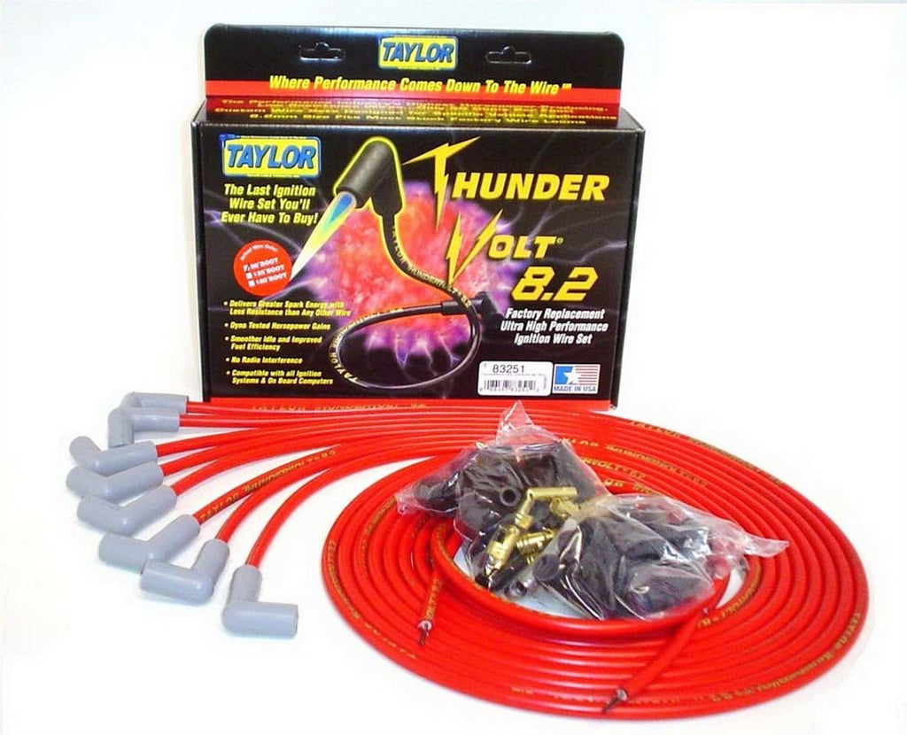 TAYLOR/VERTEX 83251 - Univ Thundervolt Plug Wire Ste 90 deg Red image