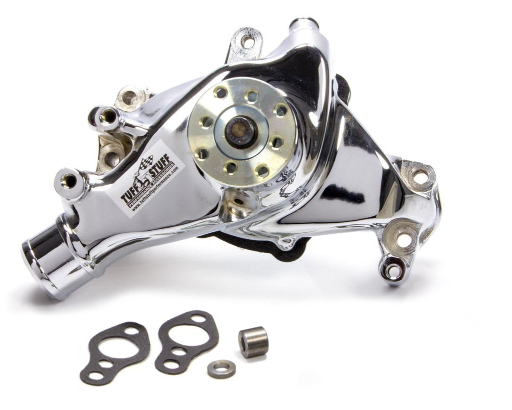 TUFF-STUFF 1448NA - 69-96 SBC Water Pump Long Chrome SuperCool image