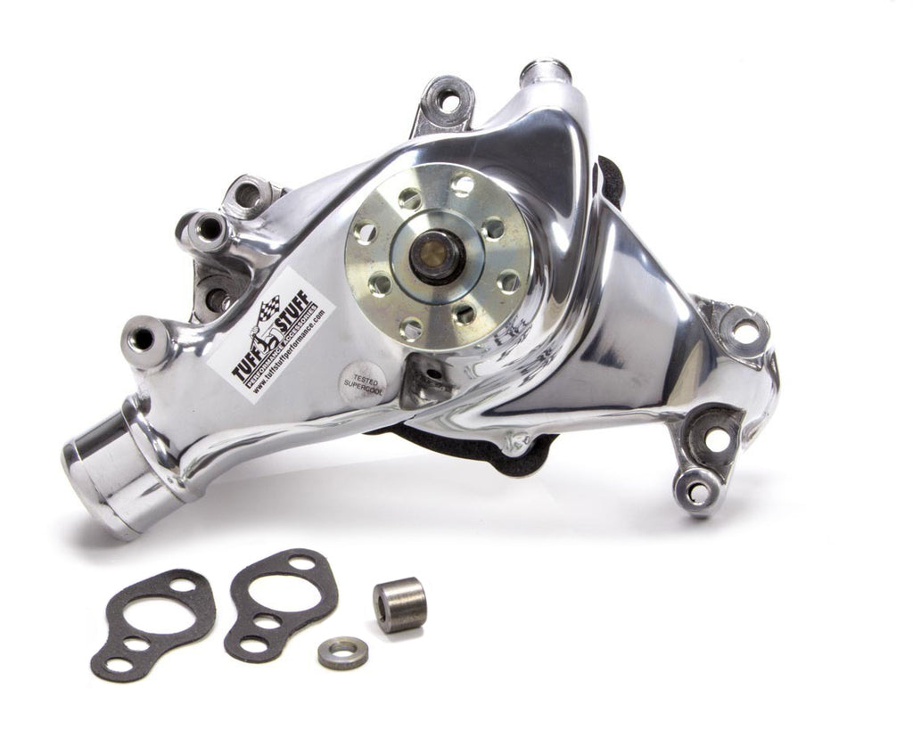 TUFF-STUFF 1448NB - 69-96 SBC Water Pump Long Polished SuperCool image