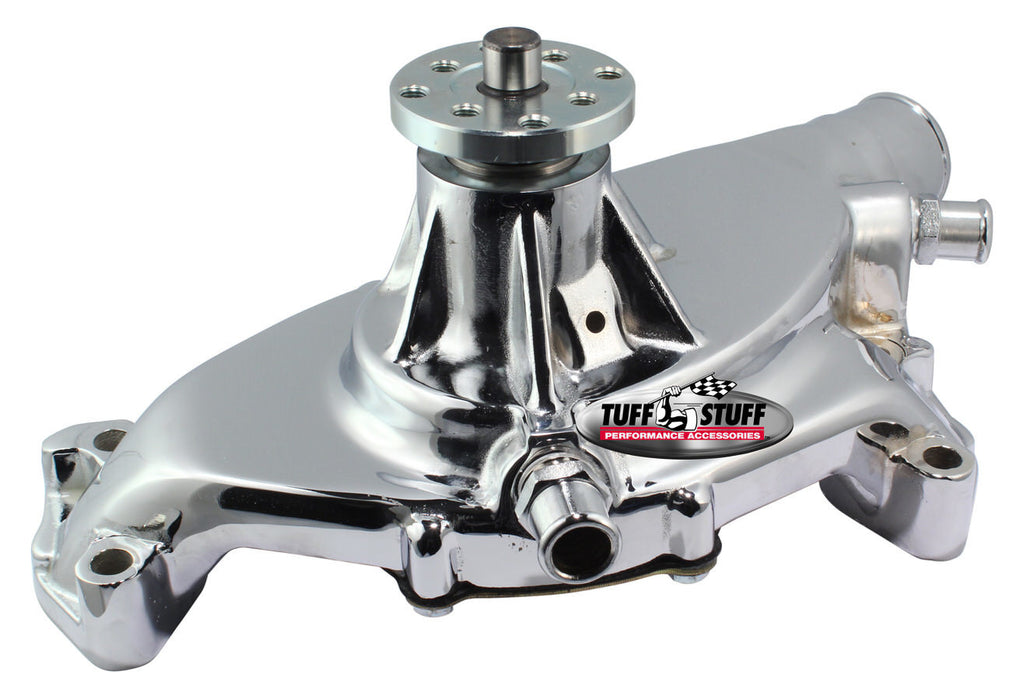 TUFF-STUFF 1496NA - BBC Short Water Pump Aluminum Smooth Chrome image