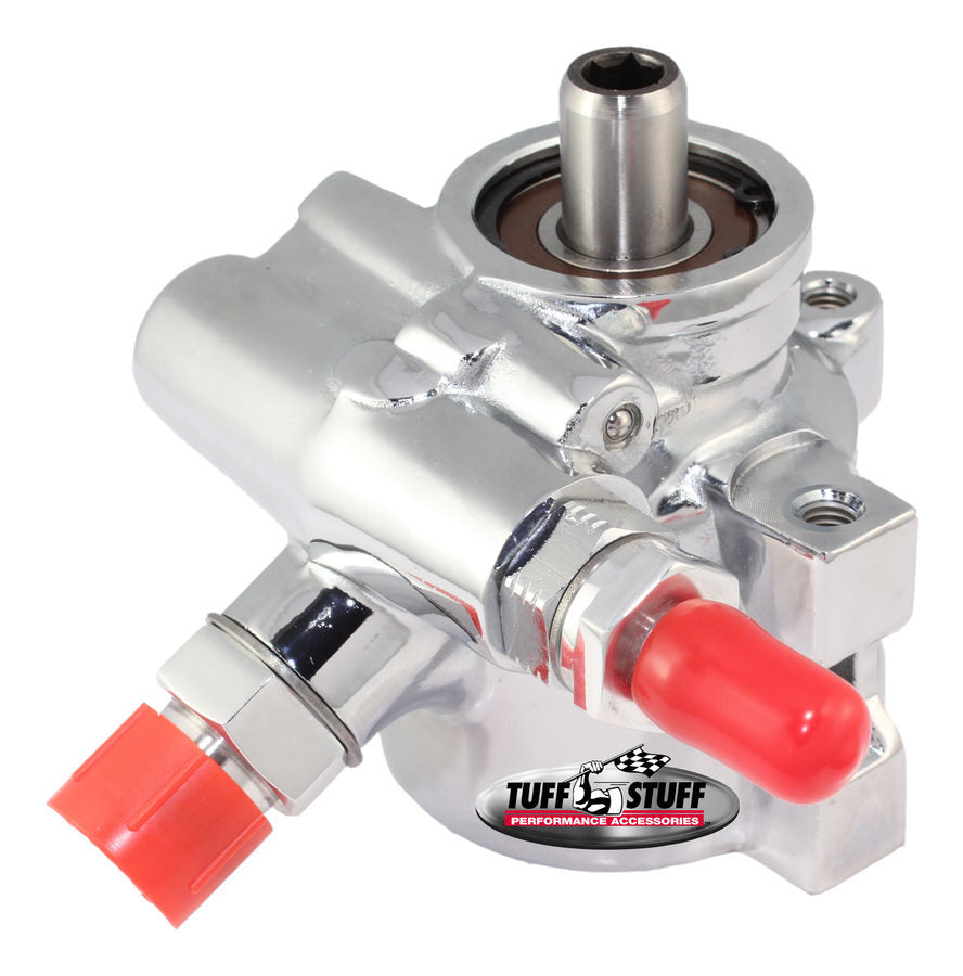 TUFF-STUFF 6175ALD-2 - Type II Power Steering Pump Chrome w/AN Fitting image