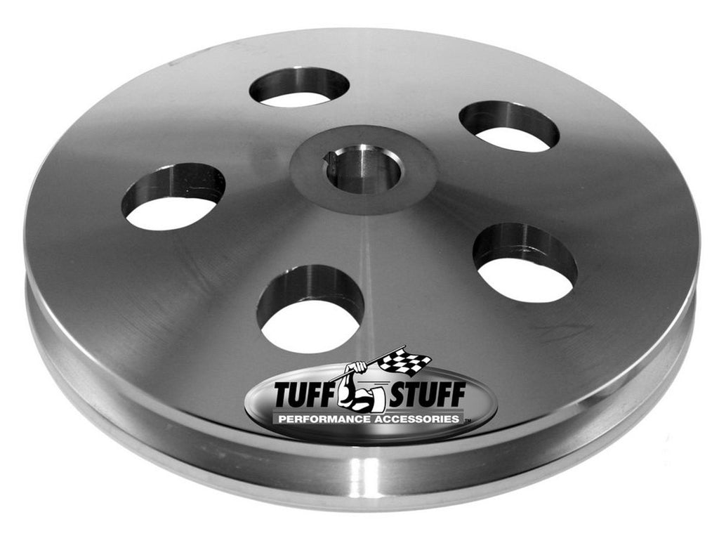 TUFF-STUFF 8488A - Power Steering Pump Pulley Chrome image