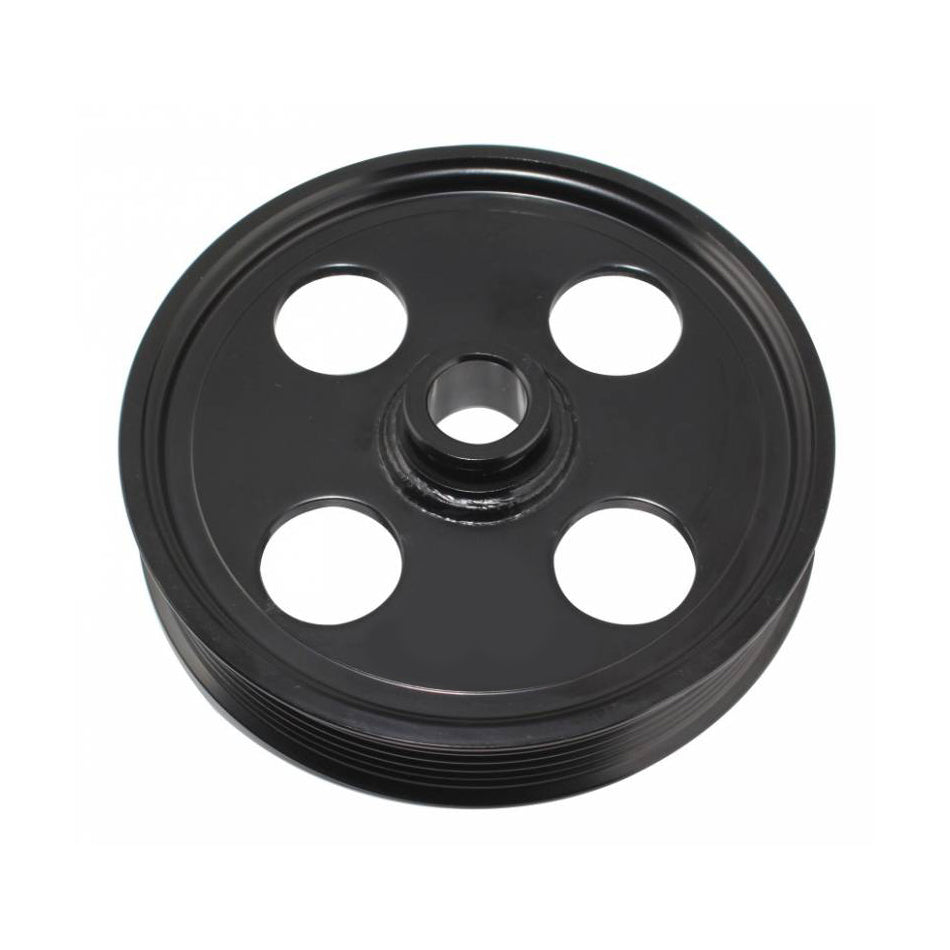 TUFF-STUFF 8489B - Type II Power Steering Pulley 6 Groove Black image