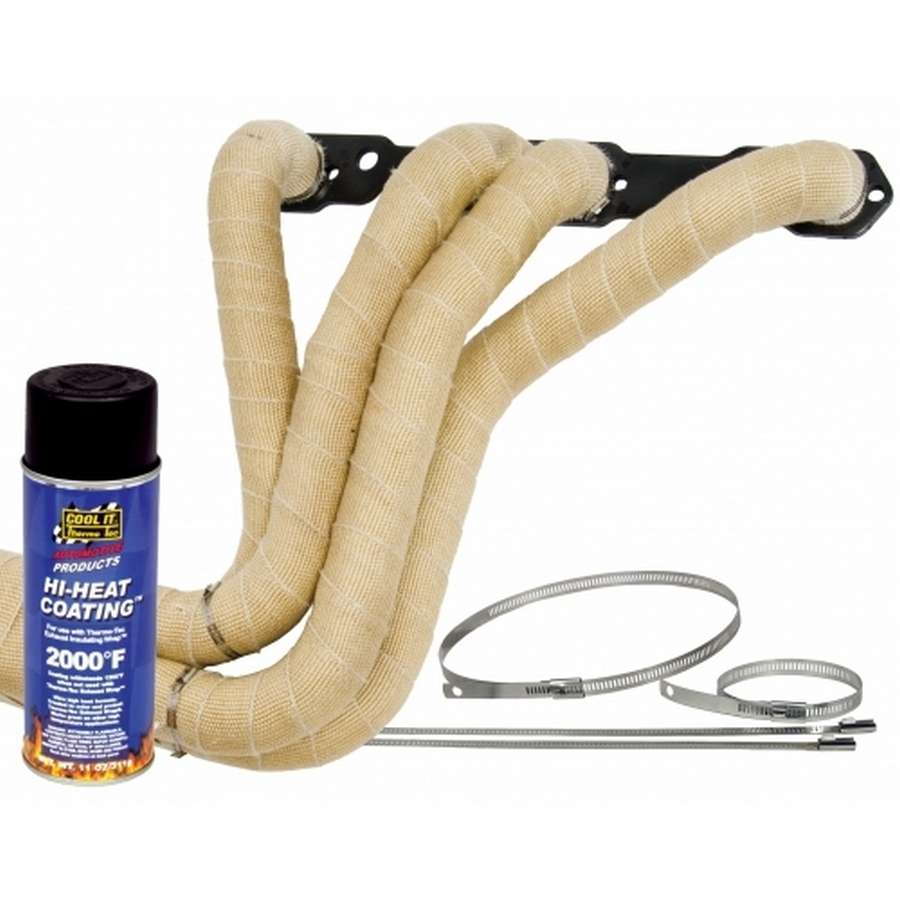 THERMO-TEC 19102 - Exhaust Wrap Kit 4/6 Cylinder Natural Color image