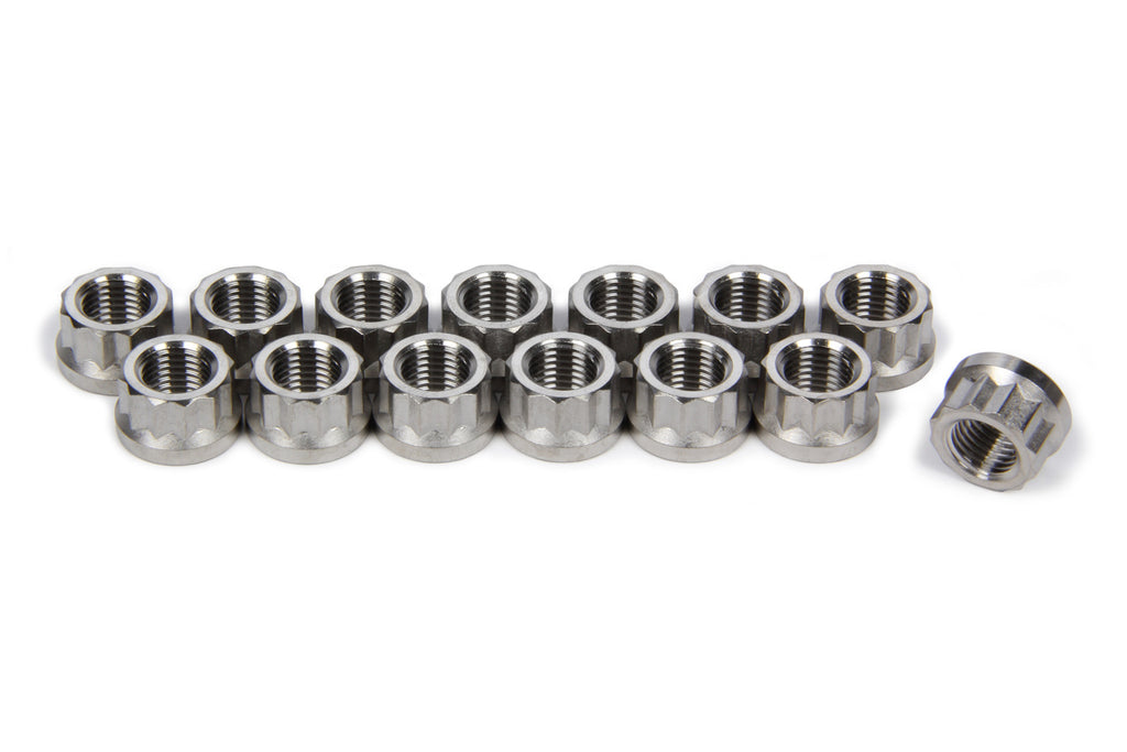 Ti22 PERFORMANCE 1124 - Header Flange Nut Set 12pt Titanium 14pcs image