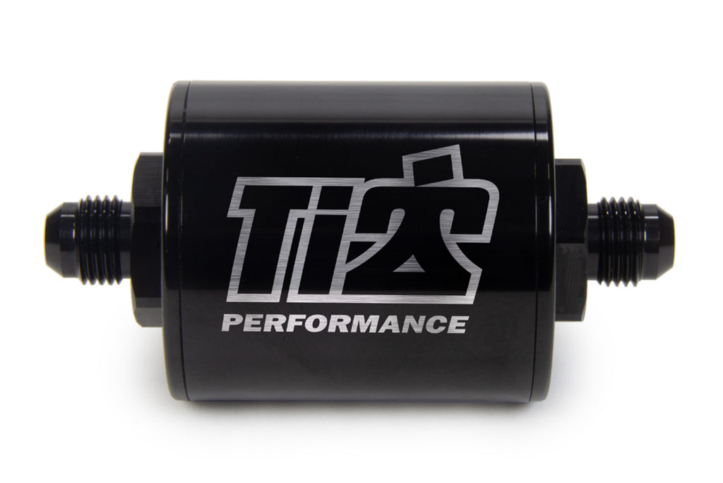 Ti22 PERFORMANCE 5526 - 6 AN Fuel Filter Short Style 100 Micron Black image