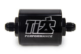 6 AN Fuel Filter Short Style 100 Micron Black