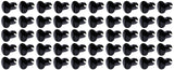 Oval Head Dzus Buttons .500 Long 50 Pack Black
