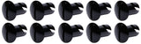 Oval Head Dzus Buttons .500 Long 10 Pack Black