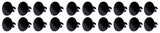 Large Head Dzus Buttons .500 Long 10 Pack Black