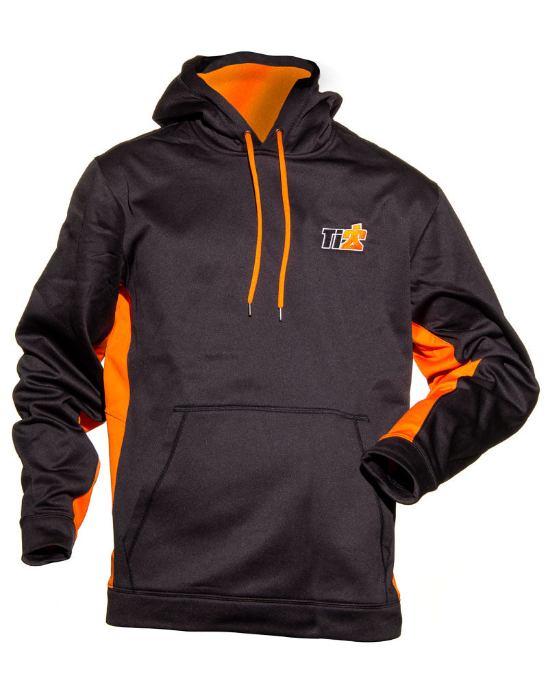 Ti22 PERFORMANCE 9210L - Sport-Tek Black Orange Ti22 Hoodie Large image