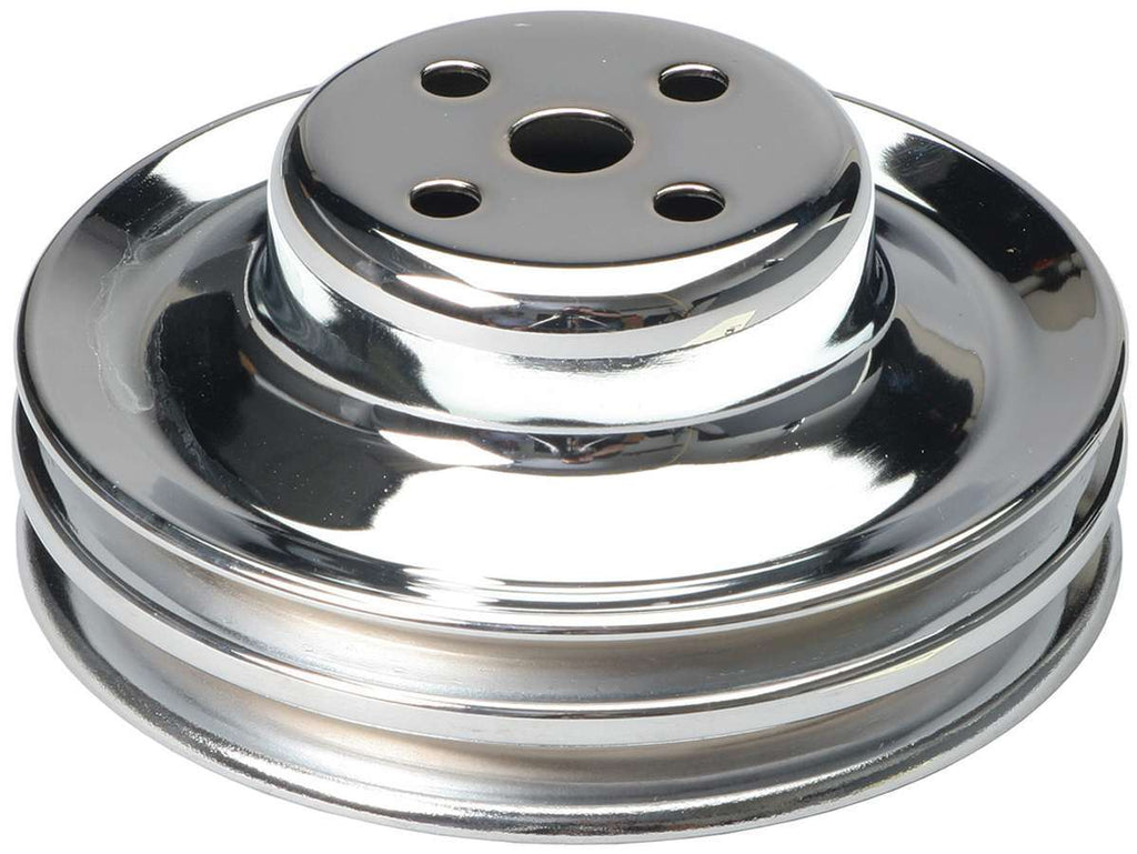 TRANS-DAPT 8301 - 65-66 Ford 289 Water Pump Pulley Chrome 2 Grv image