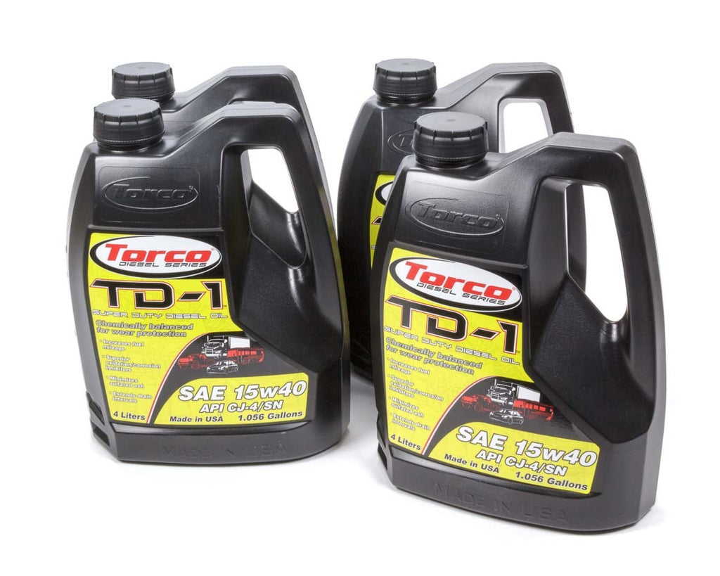 TORCO A181540S - TD-1 Super Diesel 15w40 Case 4 x 4-Liter Bottles image