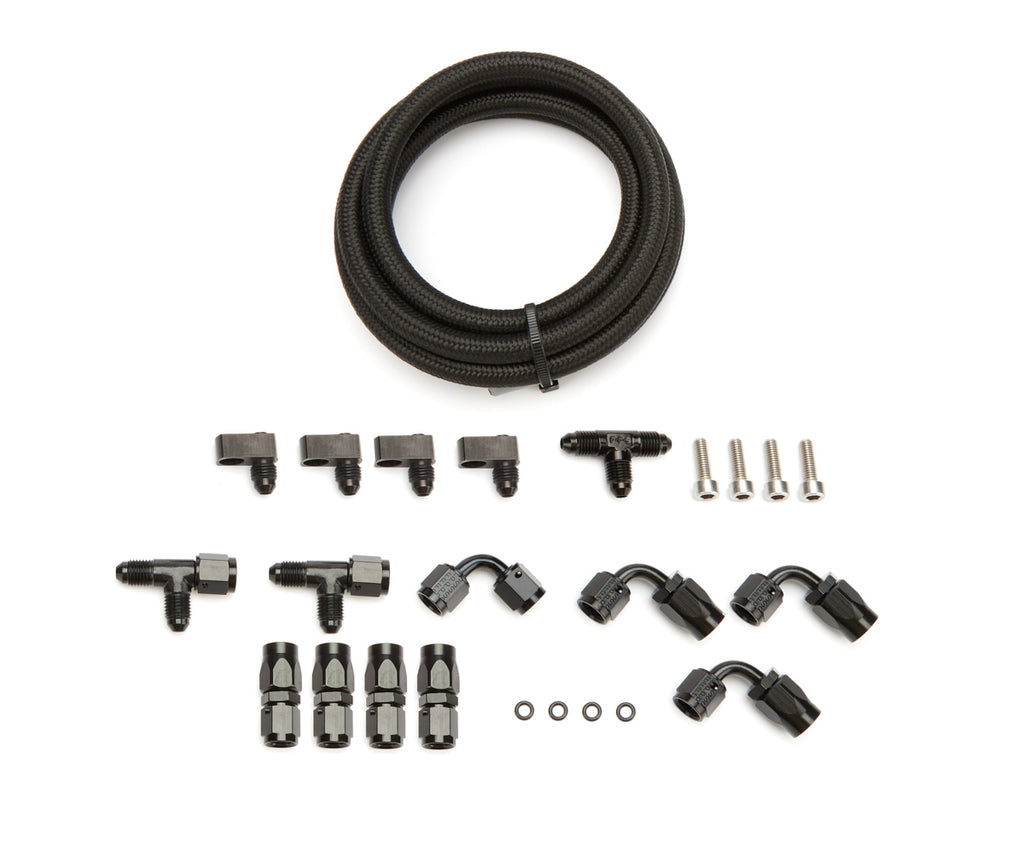 TRICK FLOW TFS-306SB601 - LS Steam Line Plumbing Kit Blk Nylon Braided image