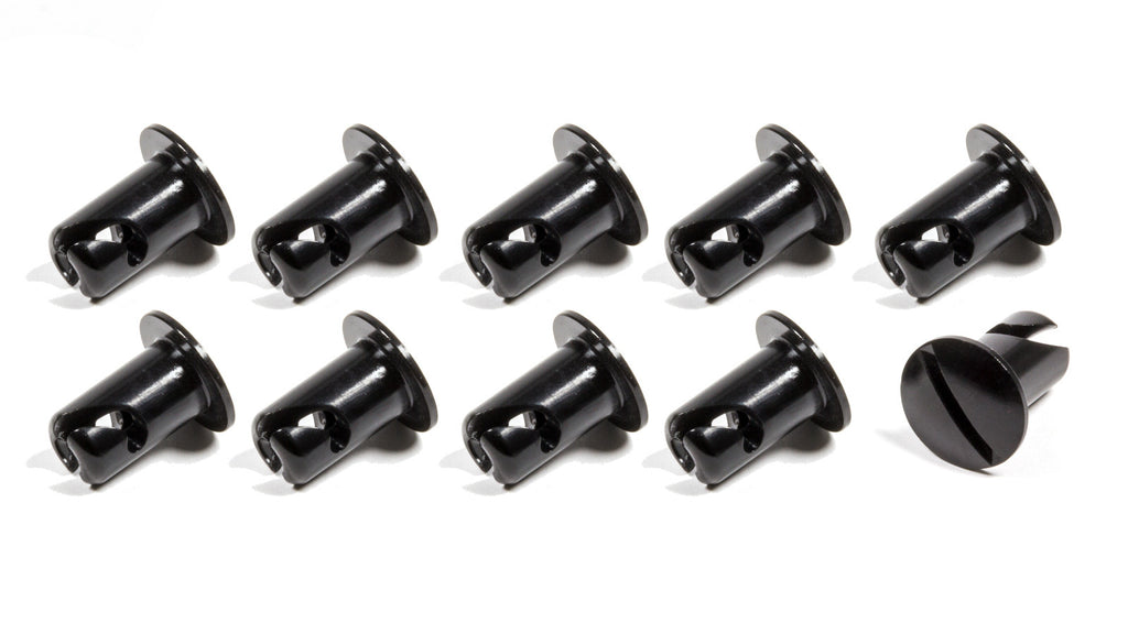 TRIPLE X RACE COMPONENTS CH-4401-10-BLK - Oval Head Button Alum Black .500 Long 10 Pack image