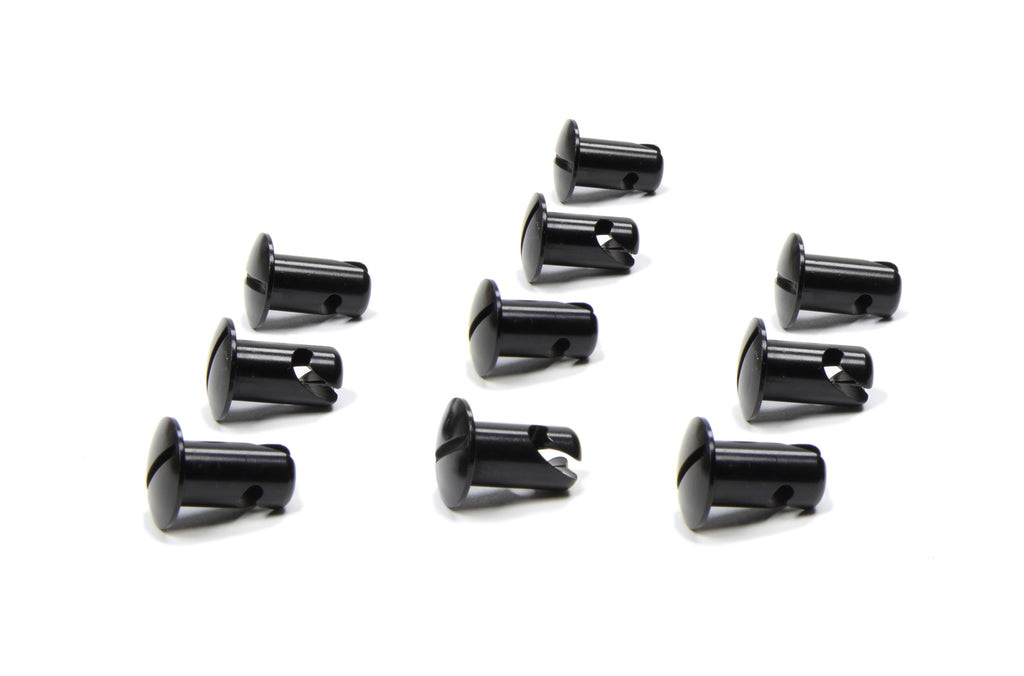 TRIPLE X RACE COMPONENTS CH-4402-10-BLK - Oval Head Button Alum Black .550 Long 10 Pack image