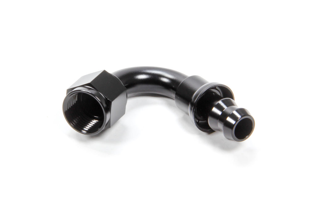 TRIPLE X RACE COMPONENTS HF-12008-BLK - #8 120 Degree Hose End Push Lock image