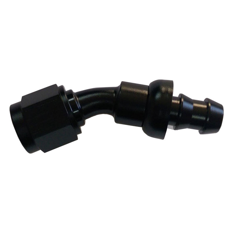 TRIPLE X RACE COMPONENTS HF-13006-BLK - #6 30 Degree Hose End Push Lock image