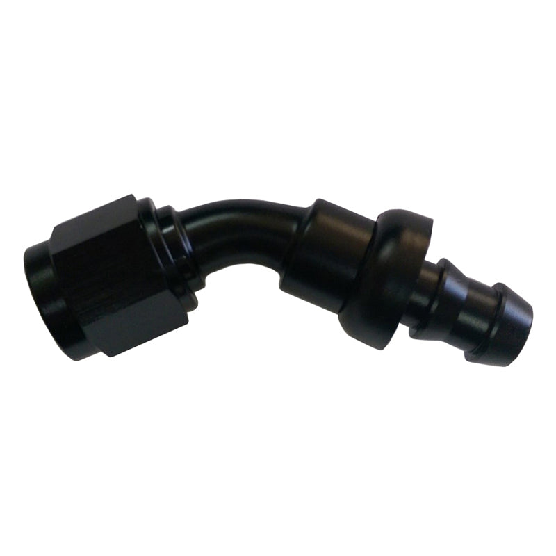 TRIPLE X RACE COMPONENTS HF-14504-BLK - #4 45 Degree Hose End Push Lock image