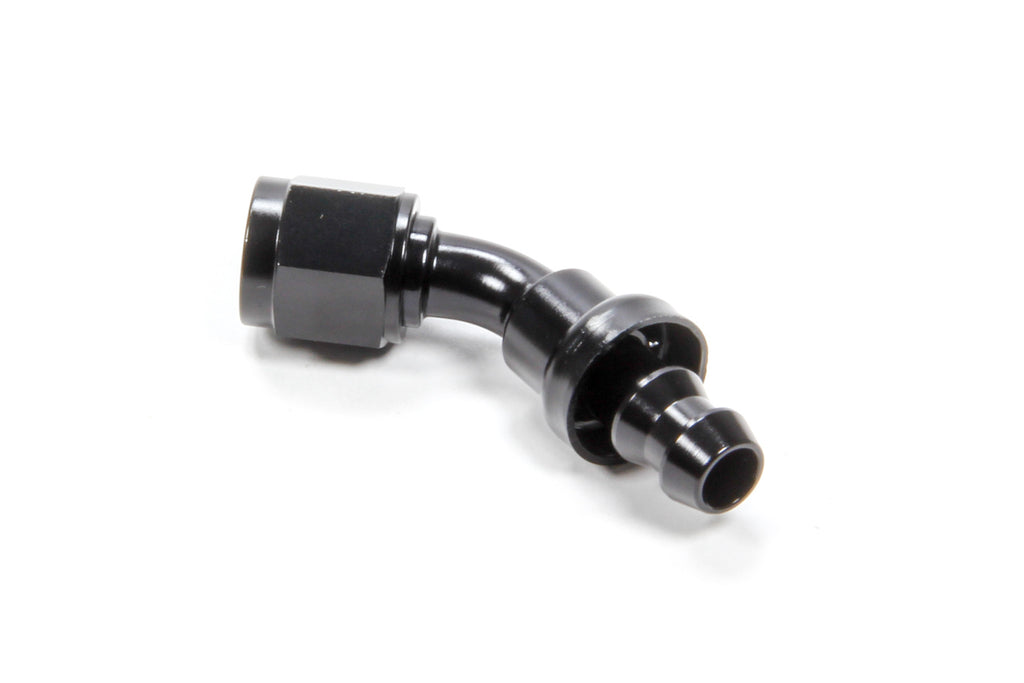 TRIPLE X RACE COMPONENTS HF-14506-BLK - #6 45 Degree Hose End Push Lock image