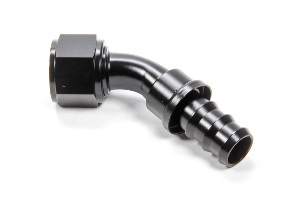 TRIPLE X RACE COMPONENTS HF-14512-BLK - #12 45 Degree Hose End Push Lock image