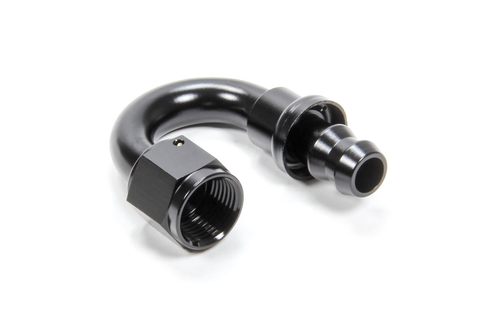 TRIPLE X RACE COMPONENTS HF-18008-BLK - #8 180 Degree Hose End Push Lock image