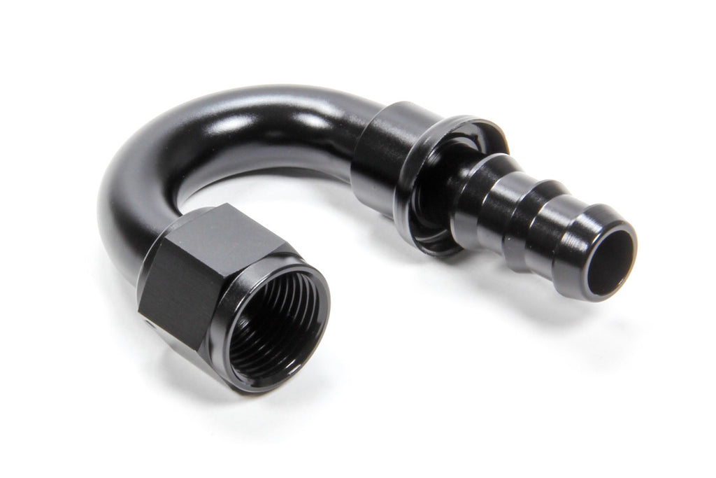 TRIPLE X RACE COMPONENTS HF-18010-BLK - #10 180 Degree Hose End Push Lock image