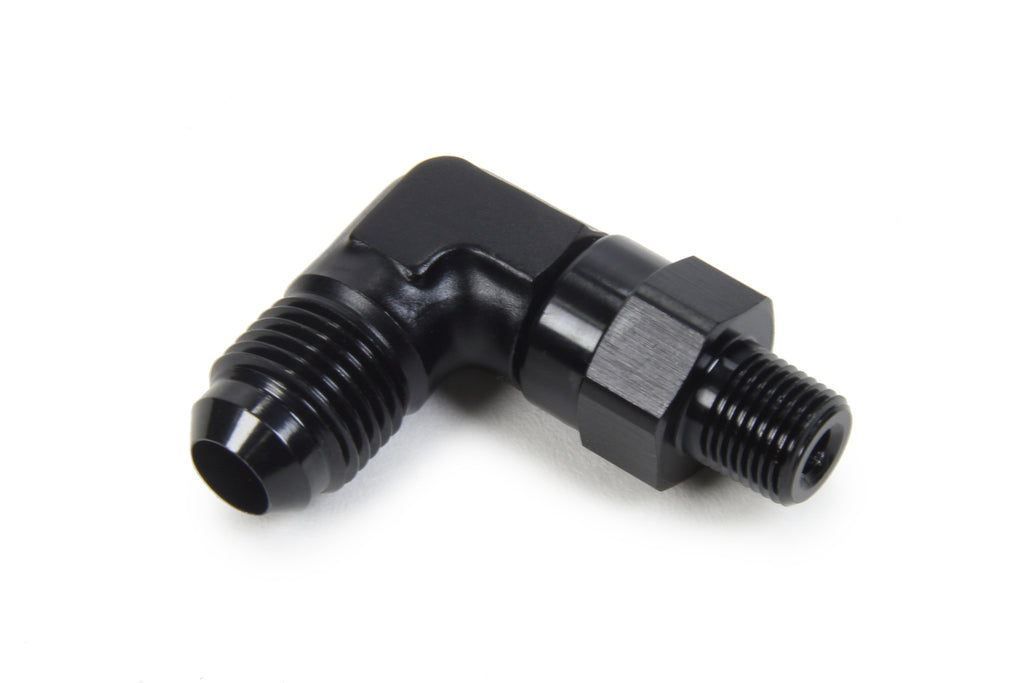 TRIPLE X RACE COMPONENTS HF-93061-BLK - AN to NPT Swivel 90 Deg #6 x 1/8 image