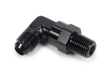 Load image into Gallery viewer, TRIPLE X RACE COMPONENTS HF-93062-BLK - AN to NPT Swivel 90 Deg #6 x 1/4 image