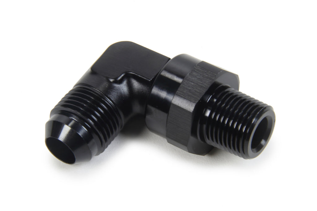 TRIPLE X RACE COMPONENTS HF-93083-BLK - AN to NPT Swivel 90 Deg #8 x 3/8 image