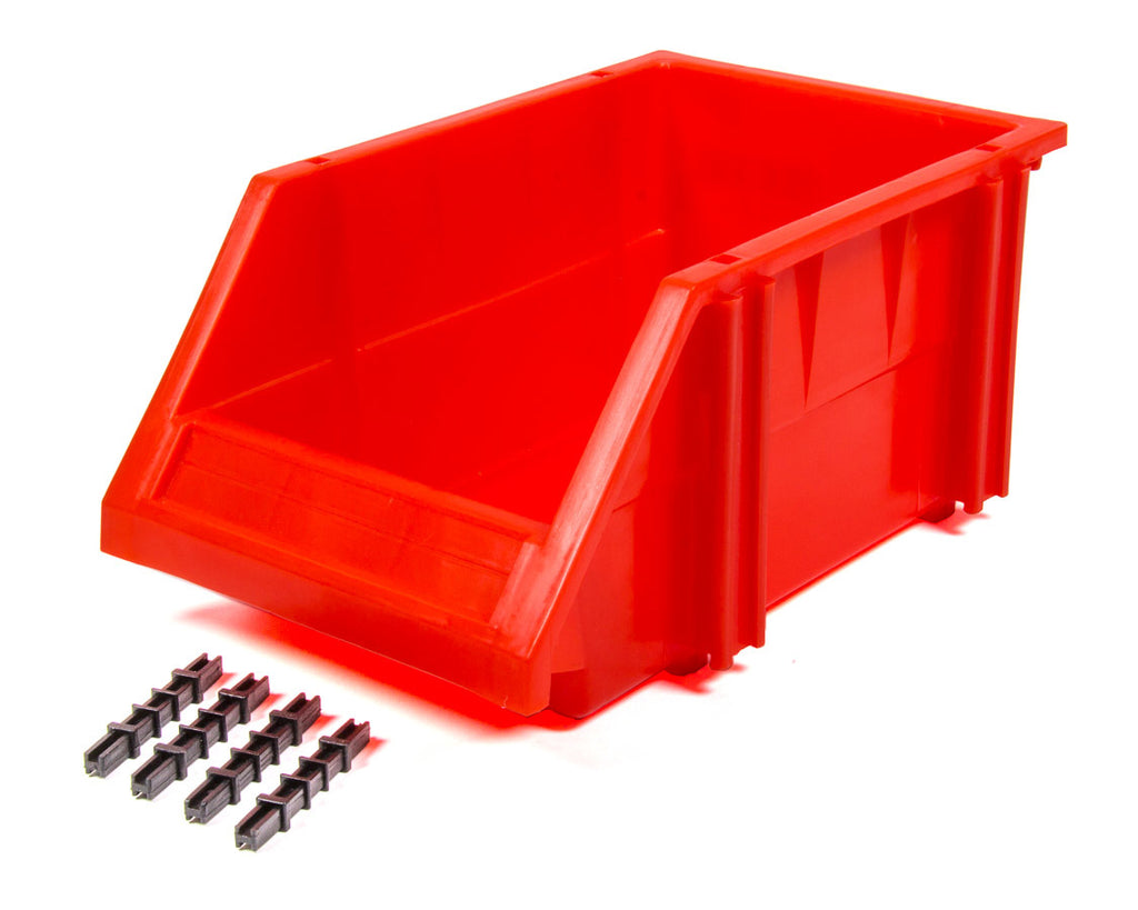 TRIPLE X RACE COMPONENTS PA-PBIN-8077 - Plastic Storage Bin Red 9-1/2 x 6-1/4 x 4-1/2 image