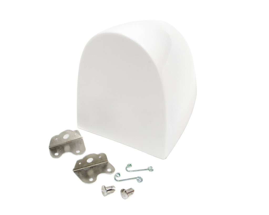 TRIPLE X RACE COMPONENTS SC-BW-9933 - Aero Fuel Tank Cover White With Brackets image