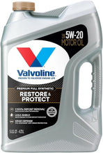 Load image into Gallery viewer, VALVOLINE 904562 - 5w20 Motor Oil Restore &amp; Protect 5 Quart Bottle image