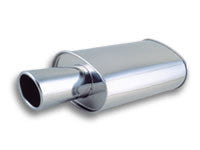 Load image into Gallery viewer, VIBRANT PERFORMANCE 1042 - STREETPOWER Oval Muffler w/ 4in Round Angle Cut image
