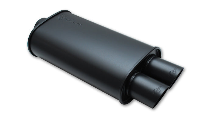 VIBRANT PERFORMANCE 1148 - STREETPOWER FLAT BLACK O val Muffler w/Dual Tips image