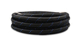 5ft Roll -6 Black Blue N ylon Braided Flex Hose