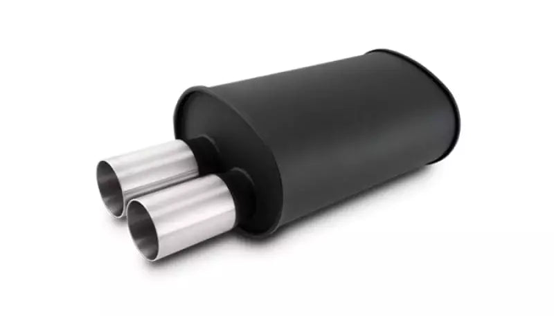 VIBRANT PERFORMANCE 12326 - Streetpower Flat Black Oval Muffler 3in Inlet image