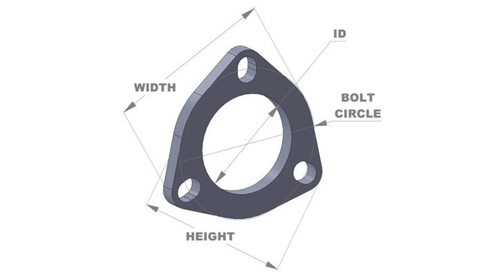 VIBRANT PERFORMANCE 1483S - 3-Bolt Stainless Steel Exhaust Flange 3in. image