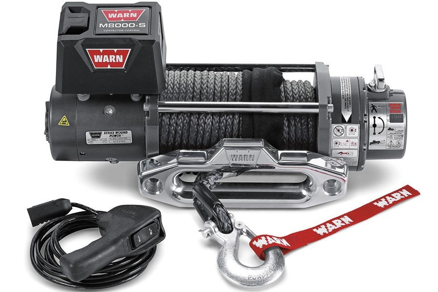 WARN 87800 - M8000-S Winch with Syhthetic Rope 8000# image