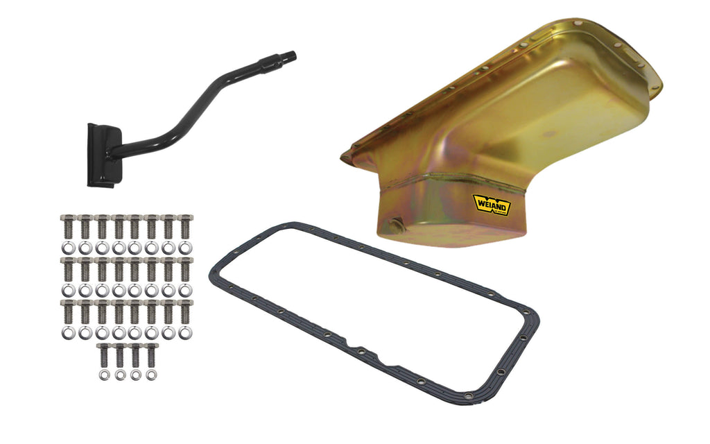 WEIAND 5031WND - 7qt Oil Pan Kit BBM B/RB Zinc Finish Center Sump image