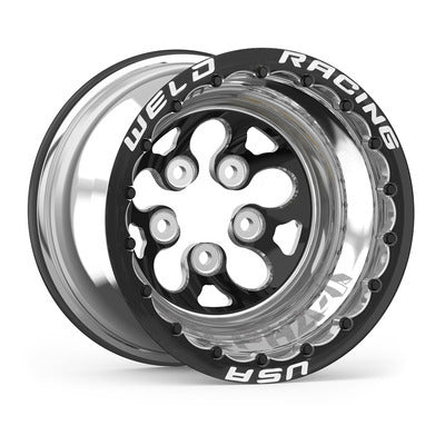 WELD RACING 83B-512278MB - 15x12 Blk Alpha-1 Wheel 5x4.750BP 4in BS Blk DBL image