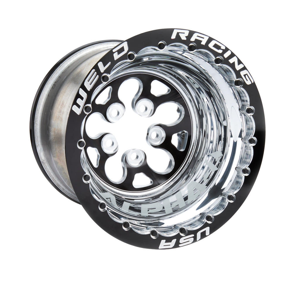 WELD RACING 83B-512280MB - 15x12 Blk Alpha-1 Wheel 5x4.750BP 5in BS Blk DBL image