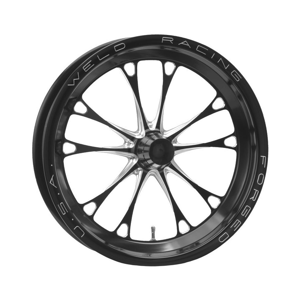 WELD RACING 84B-15001 - V-Series Frnt Drag Wheel Blk 15x3.5 Strange Mnt image