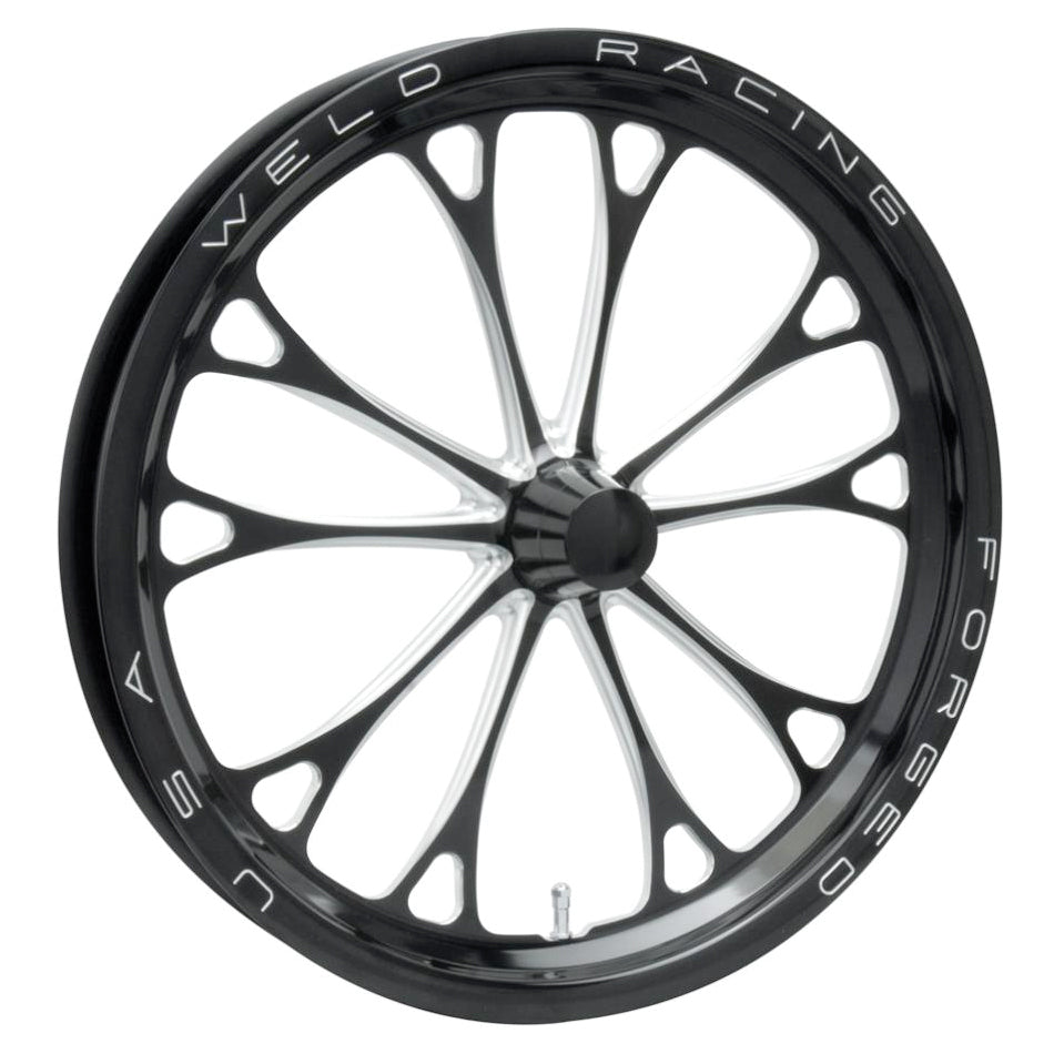 WELD RACING 84B-17000 - V-Series Frnt Drag Wheel Black 17x2.25 Anglia Mnt image