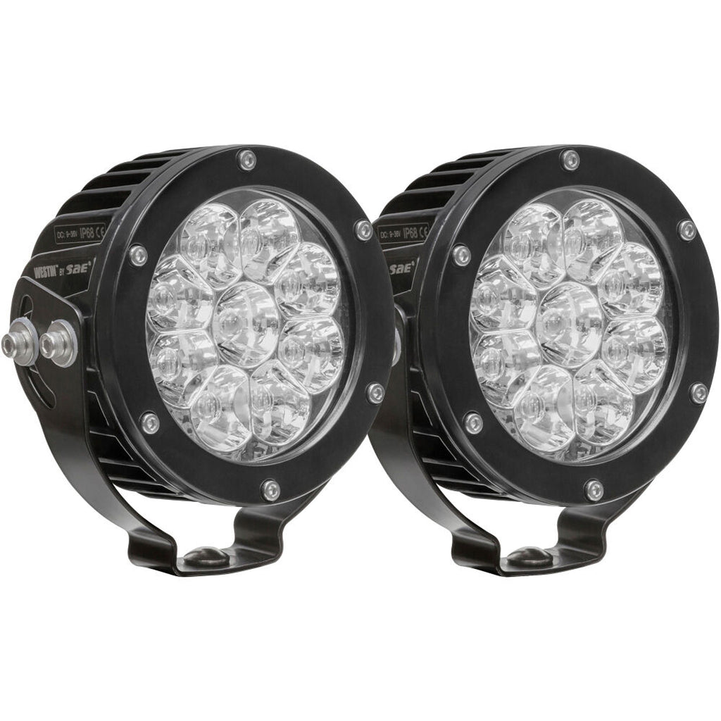 WESTIN 09-12007A-PR - Axis LED Auxiliary Light Round Spot Pattern Pair image