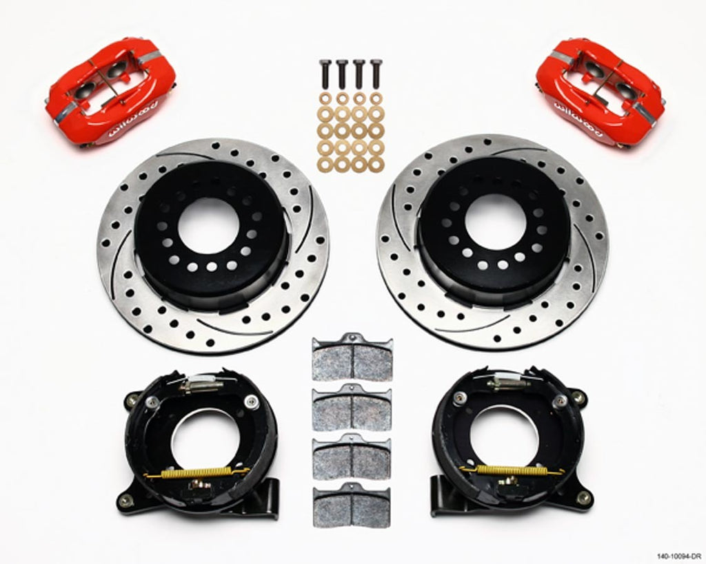 WILWOOD 140-10094-DR - 63-87 GM C10 P/U Rear Brake Kit Red Caliper image