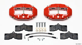 WILWOOD 140-10790-R - Rear Brake Kit 65-82 Corvette Red Powdercoat image