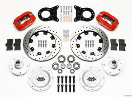 WILWOOD 140-11072-DR - Front Disc Brake Kit Red HD 65-69 Mustang image