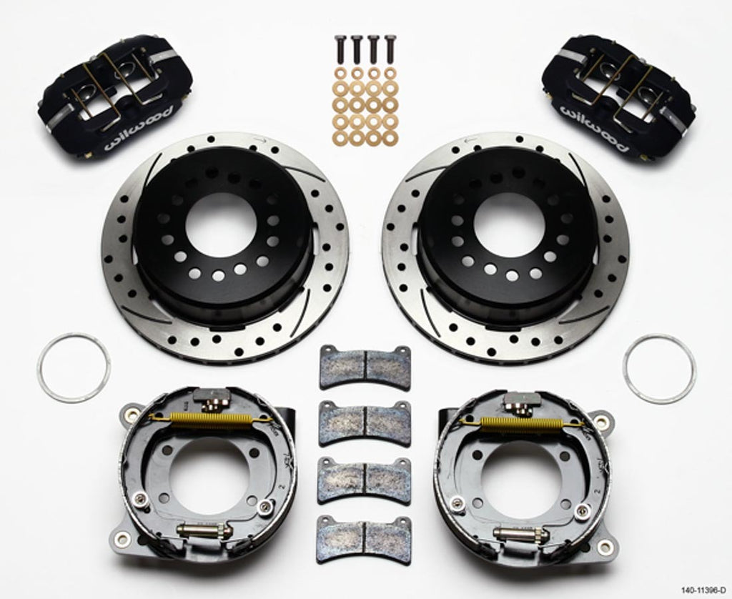 WILWOOD 140-11396-D - Brake Kit Rear Disc/Drum Mustang 8.85 image