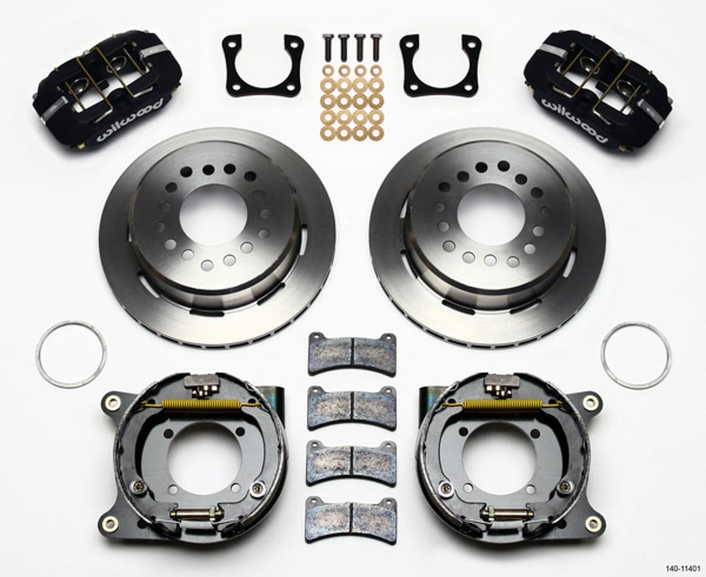 WILWOOD 140-11401 - Rear Disc Brake Kit w/ Park Brake 12 Bolt GM image